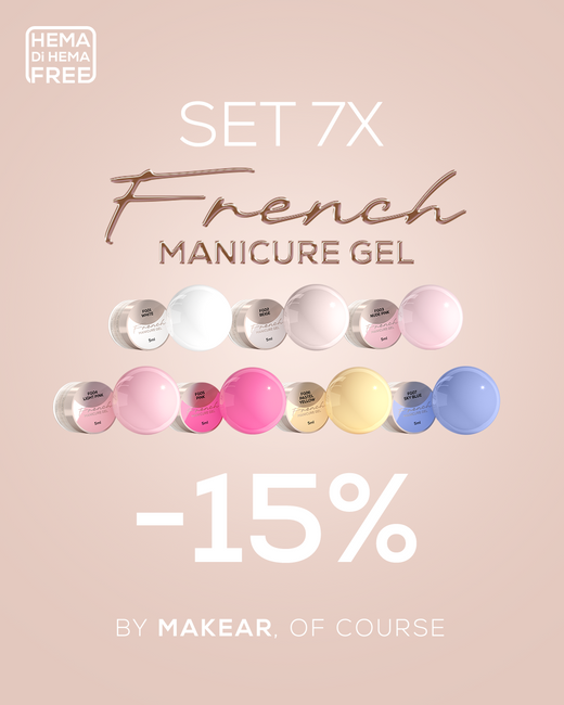 Set French Manicure Gel Makear 7 x 5 ml 