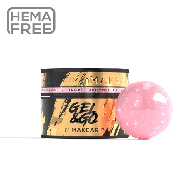 Gel&Go Glitter Rose GG23 - builder gel 50 ml | SDE