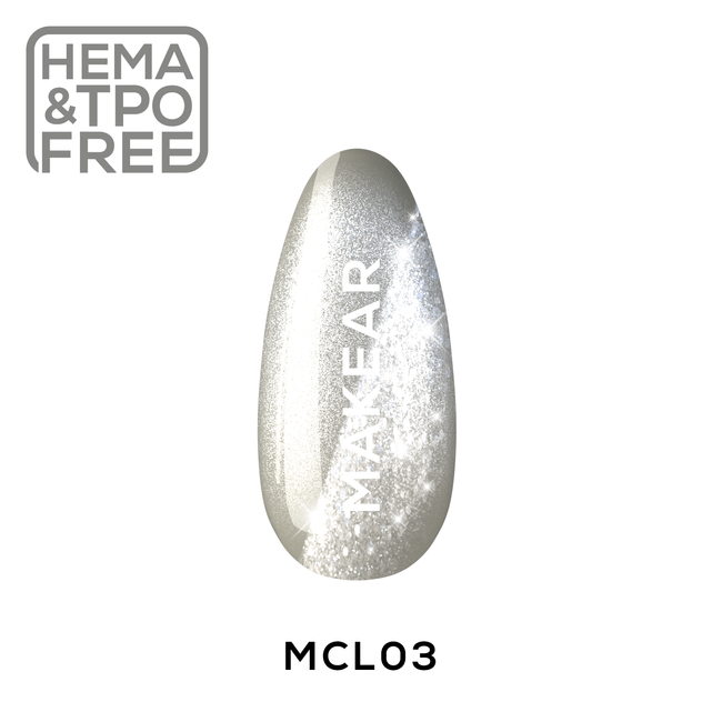 MCL03 Silver Purr  - UV Gel Polish Makear