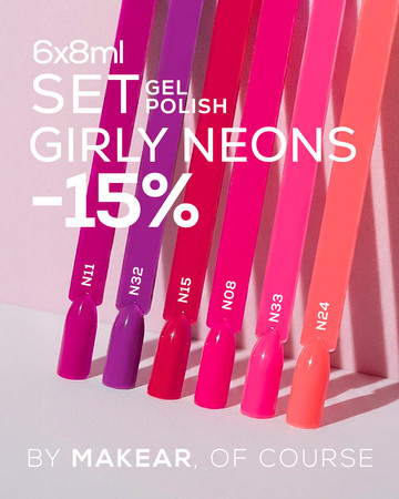 Set Girly Neons UV Gel Polish MAKEAR 6 x 8 ml