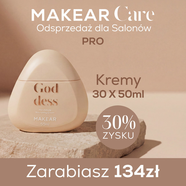 Kremy do dłoni i ciała MAKEAR Care 50 ml – pakiet salonowy PRO 30 szt.