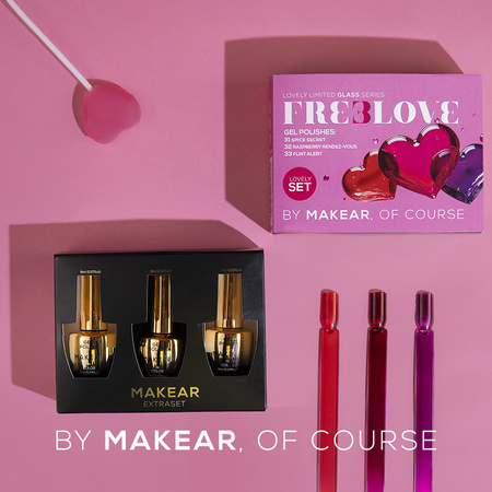 Set FreeLove - 3x UV Gel Polish MAKEAR 8ml