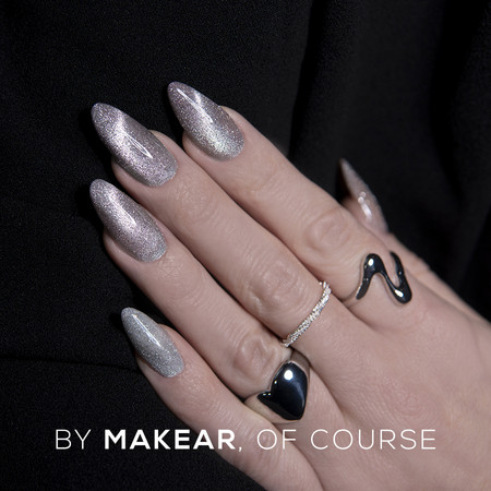 MCL03 Silver Purr - Lakier Hybrydowy Makear Cat Eye 8ml
