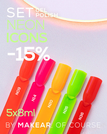 Set Neon Icons, Uv Gel Polish 5x8ml