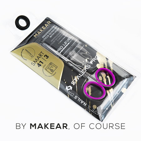 Makear x Staleks PRO SMART 41 - Professional Cuticle Scissors SE-41/3 with Curved Blades