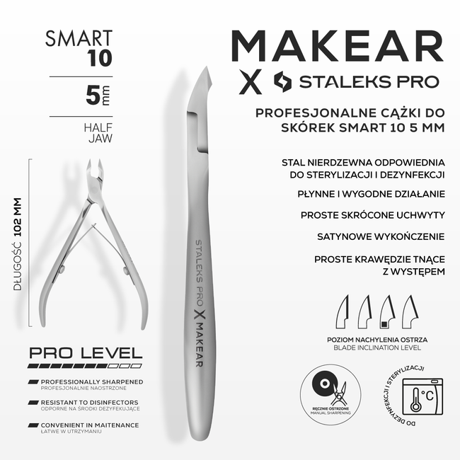 Makear x Staleks PRO - Professionelle negleklipper SMART 5mm (NS-10-5)