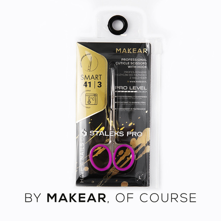 Makear x Staleks PRO SMART 41 - Professional Cuticle Scissors SE-41/3 with Curved Blades
