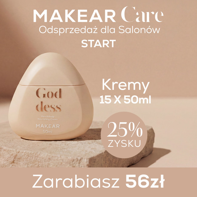 Kremy do dłoni i ciała MAKEAR Care 50 ml – pakiet salonowy START 15 szt.