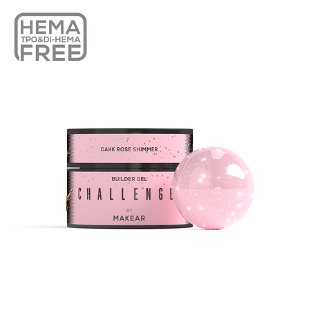 Challengel Shimmer Dark Rose HG15 - builder gel 50ml