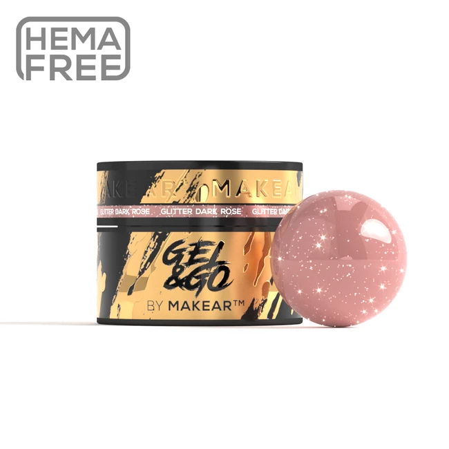 Gel&Go Glitter Dark Rose GG27 - żel budujący 50ml