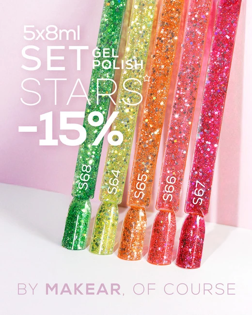 Zestaw Stars 5x Lakier hybrydowy Makear 8ml