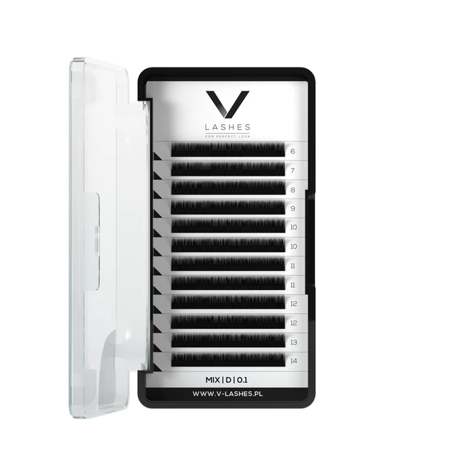 V-Lashes PLATINUM Skręt D grubość 0,10