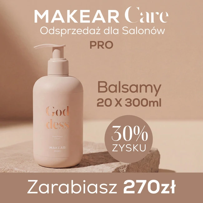 Balsamy do dłoni i ciała MAKEAR Care 300 ml – pakiet salonowy PRO 20 szt.