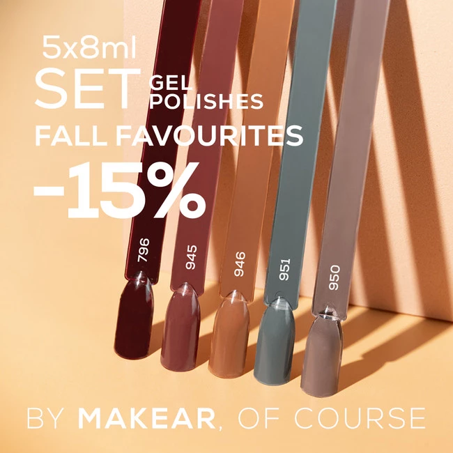 Zestaw Fall Favourites, Lakiery hybrydowe 5x8 ml