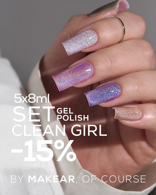 Zestaw Clean Girl Lakier Hybrydowy 5x8 ml