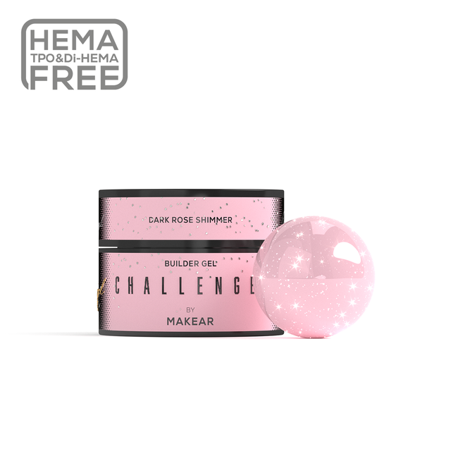 Challengel Shimmer Dark Rose HG15 - żel budujący 50ml