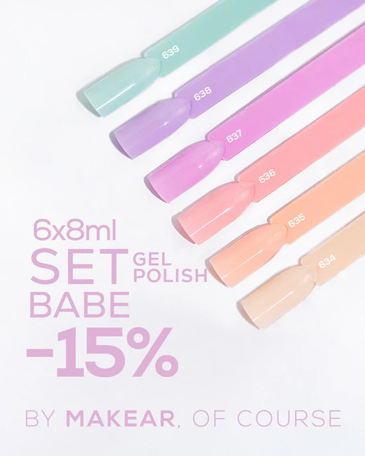 Zestaw Babe Lakiery Hybrydowe 6x8 ml Makear