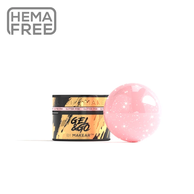 Gel&Go Glitter Pink GG22 - builder gel 15 ml
